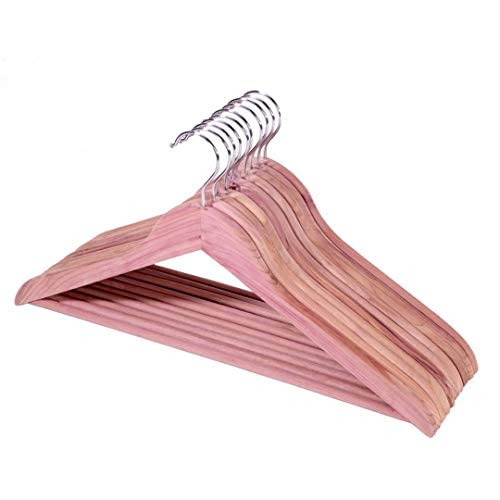 Solid Cedar Hangers 12 Pack, Sturdy Wooden Hangers with 360 Degree Swivel Hook, Smooth Surface Wood Coat Hangers with Cedar Scent for Refreshing Closet | The Storepaperoomates Retail Market - Fast Affordable Shopping