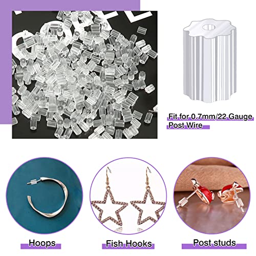 TOAOB 144pcs Clear Plastic Rubber Safety Earring Backs Soft Silicone Ear Nut Stoppers Replacement 2.5×3.5mm for Fish Hooks Earring Post Studs | The Storepaperoomates Retail Market - Fast Affordable Shopping