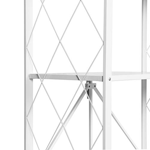 SogesGame 5-Tier Folding Ladder Shelf Storage Rack Shelves, Display Storage Rack, Plant Stand, for Living Room, Bathroom, Kitchen(White,5 Tier) | The Storepaperoomates Retail Market - Fast Affordable Shopping