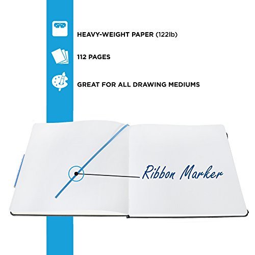 illo Sketchbook, Extra Large, Square, Sketch Book, (10×10), Premium, 122lb Paper, Hardcover Notebook, Lay Flat, Smooth Paper, Thick Paper, Elastic Enclosure and Ribbon Marker (10×10) | The Storepaperoomates Retail Market - Fast Affordable Shopping
