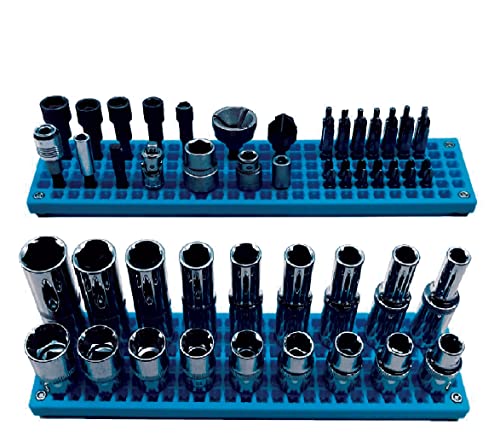 Organizer Genie ® – One Blue Slim Pegboard to organize your Sockets, Wrenches, Pliers, Screwdrivers, Bits and All Other Tools | The Storepaperoomates Retail Market - Fast Affordable Shopping