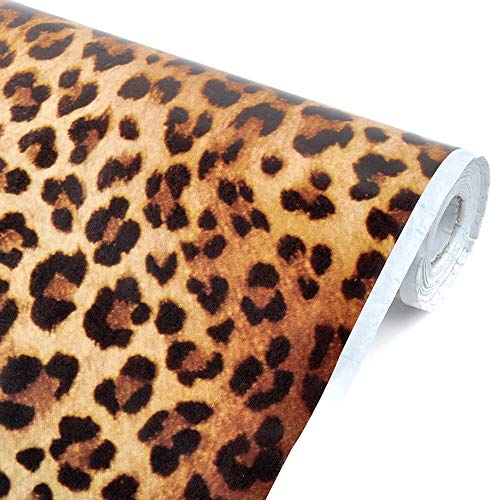 yazi 18in X 33ft Sexy Leopard Print Wallpaper with Self-Adhesive Removable PVC Wall Sticker Shelf Drawer Liner, PVC Mat.(Cover 48 sq.ft) | The Storepaperoomates Retail Market - Fast Affordable Shopping