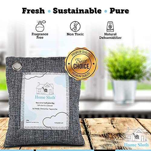 Bamboo Charcoal Air Purifying Bags 4 Pack – Activated Charcoal Odor Absorber for Home and Car – It Works Everywhere Natural Odor Eliminator – Non Toxic and Pet Safe (4 x 200g) | The Storepaperoomates Retail Market - Fast Affordable Shopping