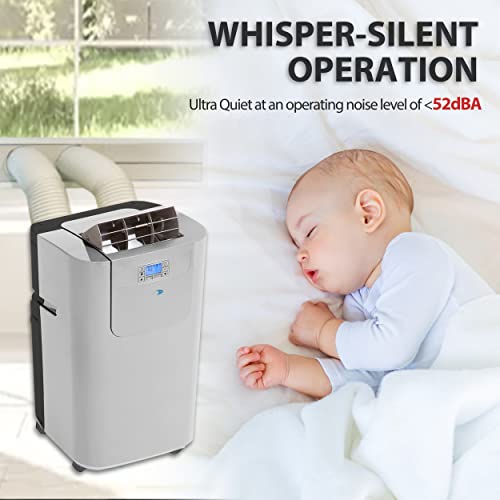 Whynter ARC-122DHP 12,000 BTU (7,000 BTU SACC) Elite Dual Hose Portable Air Conditioner, Heater, Dehumidifier and Fan with Activated Carbon Filter plus Autopump and Storage bag, up to 400 sq ft in Grey | The Storepaperoomates Retail Market - Fast Affordable Shopping
