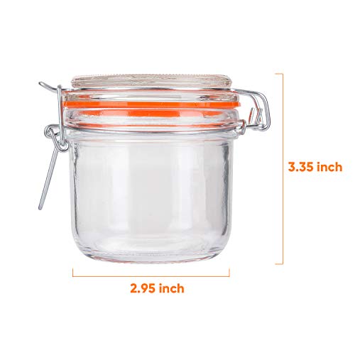 Glass Jars With Airtight Lids,Encheng 7 oz Mason Jars,Glass Jars With Leak Proof Rubber Gasket 200ml,Storage Jars With Hinged Lid for Home and Kitchen,GlassStorage Containers With Lids 12 Pack … | The Storepaperoomates Retail Market - Fast Affordable Shopping