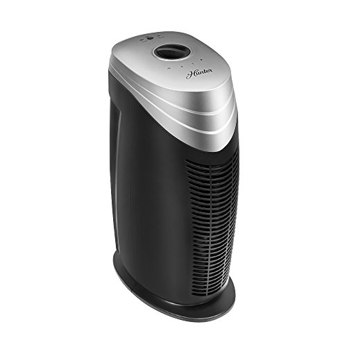 HUNTER HT1702 Air Purifier with ViRo-Silver Pre-Filter and HEPA+ Filter, for Allergies, Germs, Mold, Dust, Pets, Smoke, Pollen, Odors, for Medium Rooms, 18-Inch Titanium/Black Air Cleaner | The Storepaperoomates Retail Market - Fast Affordable Shopping