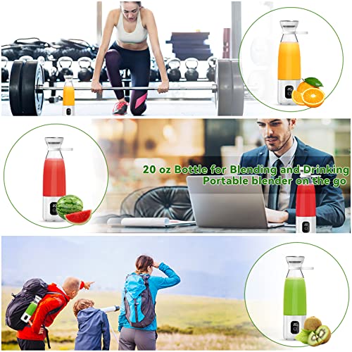 Travel Blender,300W Personal Portable Blender for Shakes and Smoothies USB Rechargeable with 20 Oz Mix Bottle Pulse Mini Fast Crush Ice Nuts Fresh Juice Zuzpao on the go Smoothie Blender BravoS Green (Bravo, White) | The Storepaperoomates Retail Market - Fast Affordable Shopping