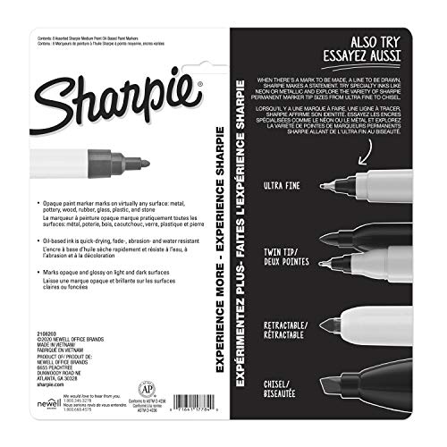 Sharpie Oil-Based Paint Markers, Medium Point, Assorted Colors, 8 Count – Great for Rock Painting | The Storepaperoomates Retail Market - Fast Affordable Shopping