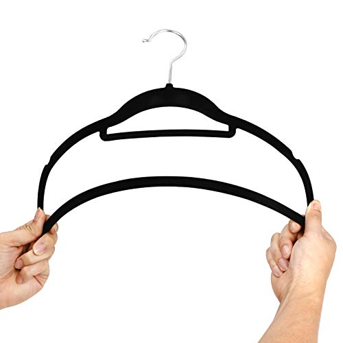 ZENY Premium Velvet Suit Hangers 100 Pack Non Slip Black Clothes Hanger Hook 360 Swivel Ultra Thin | The Storepaperoomates Retail Market - Fast Affordable Shopping