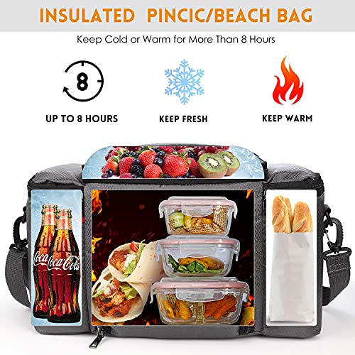 Tophie Lunch Box for Men Women, 15L Large Insulated Lunch Bag Women/Men Water-resistant Lunch Box with Removable Shoulder Strap Reusable Large Lunch Tote Bag for Work/School /Picnic/Travel | The Storepaperoomates Retail Market - Fast Affordable Shopping