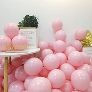 MOXMAY 100pcs 10″ Party Decoration Pastel color Balloons Macaron Candy Colored Latex Balloons for Birthday Wedding Engagement Anniversary Christmas Festival-Macaron Pink