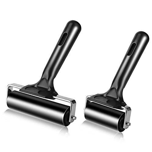 2Pcs Rubber Roller Brayer Rollers Hard Rubber 4 and 2.2 Inch for Printmaking (Black) by HRLORKC… | The Storepaperoomates Retail Market - Fast Affordable Shopping