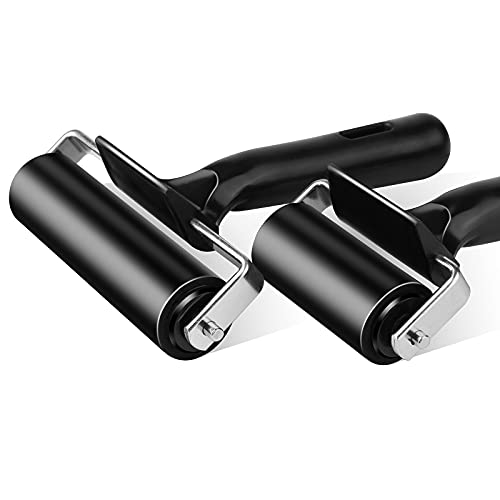 2Pcs Rubber Roller Brayer Rollers Hard Rubber 4 and 2.2 Inch for Printmaking (Black) by HRLORKC… | The Storepaperoomates Retail Market - Fast Affordable Shopping