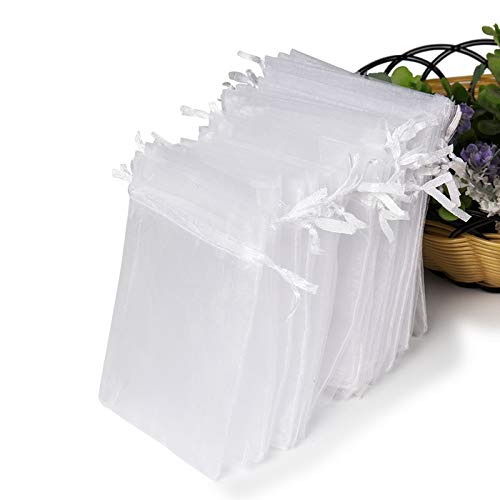 Hopttreely White Sheer Organza Gift Bags, 4×4.72 Pouches Candy Jewelry Wedding Party Favor Present Bags Wrapping Supplies50PCS | The Storepaperoomates Retail Market - Fast Affordable Shopping