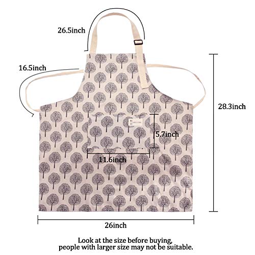 2 Pieces Linen Cooking Kitchen Apron for Women and Men Kitchen Bib Apron with Pocket Adjustable Soft Chef Apron | The Storepaperoomates Retail Market - Fast Affordable Shopping