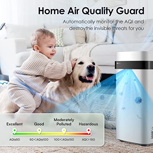 Airdog X5 Air Purifier for Home Large Room, Up to 1800ft2, Ionic Air Purifier with Washable Filter, Remove 99.9% to 14.6nm, 360° Filtration, PM2.5 Sensor, Quiet Air Cleaner, Pet, Allergies, Pollutants | The Storepaperoomates Retail Market - Fast Affordable Shopping