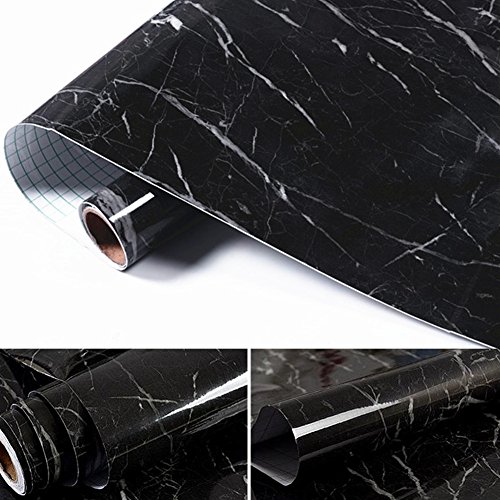 UPREDO Marble Effect Paper Adhesive Granite Look Vinyl Film Countertop Peel Stick Shelf Liners 15.8in by 79in | The Storepaperoomates Retail Market - Fast Affordable Shopping