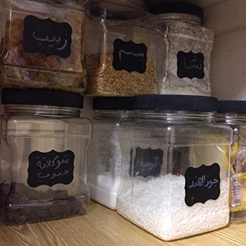 Lawei 6 Pack Clear Plastic Jars with Lids – 32 Oz Square Plastic Jars Containers with Easy Grip Handles Plastic Storage Jars for Dry Goods Cookies Candy and More | The Storepaperoomates Retail Market - Fast Affordable Shopping