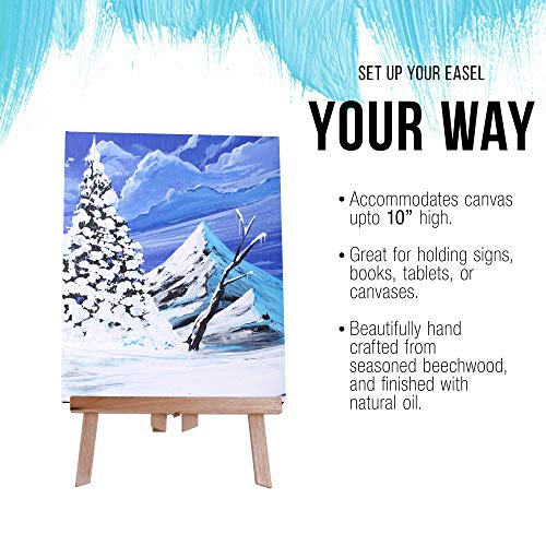 U.S. Art Supply 11″ Small Tabletop Display Stand A-Frame Artist Easel – Beechwood Tripod, Painting Party Easel, Kids Students Classroom Table School Desktop – Portable Canvas Photo Picture Sign Holder | The Storepaperoomates Retail Market - Fast Affordable Shopping