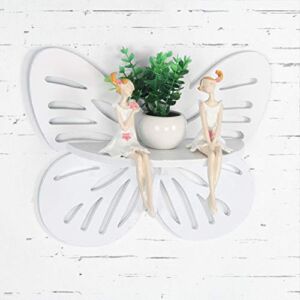 Home Decoration Rack, Butterfly Shape Storage Rack Wall Shelf Rural Style Home Decoration