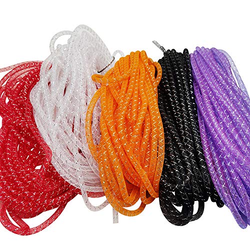 Chenkou Craft Assorted 5 Colors 20Yards Solid Mesh Tube Deco Flex for Wreaths Crafts (Halloween Colors, 3/8″(8mm)) | The Storepaperoomates Retail Market - Fast Affordable Shopping