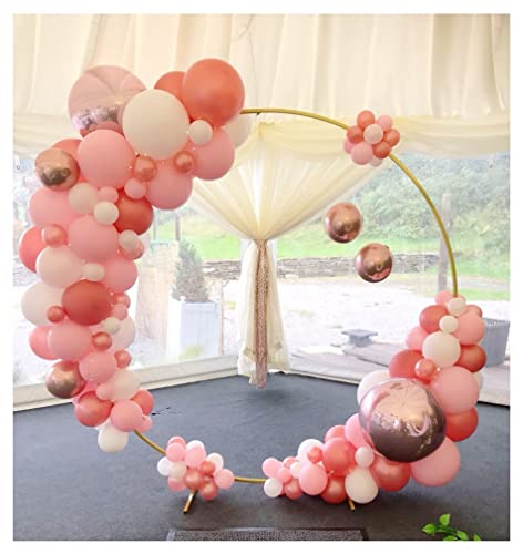 LANGXUN 6ft (1.9m) Large Size Gold Metal Round Balloon Arch kit Decoration, for Birthday Decoration, Wedding Decoration and Photo Background Decoration, Christmas Decorations 2023 Upgrade Model | The Storepaperoomates Retail Market - Fast Affordable Shopping