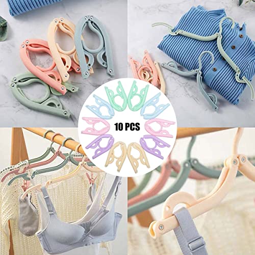 10 Pcs Travel Hangers – Portable Folding Clothes Hangers Travel Accessories Foldable Clothes Drying Rack for Travel | The Storepaperoomates Retail Market - Fast Affordable Shopping