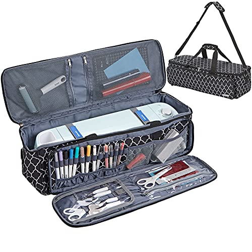 NICOGENA Carrying Case for Cricut Explore Air 2, Cricut Maker, Multi Large Front Pockets for Tools Accessories and Supplies, Lantern Black | The Storepaperoomates Retail Market - Fast Affordable Shopping