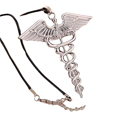 Phetmanee Shop Fashion Percy Jackson Angle Wings Magic Wand Vintage Caduceus Pendant Necklace | The Storepaperoomates Retail Market - Fast Affordable Shopping