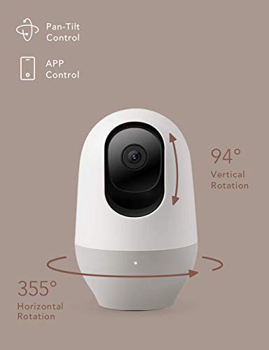 nooie Pet Camera with SD Card, Indoor 360 Security Cameras WiFi, Dog Cam with Phone App, AI Motion Tracking and Sound Detection, 1080P Night Vision Two-Way Audio for Pets Dog Cat Monitoring | The Storepaperoomates Retail Market - Fast Affordable Shopping