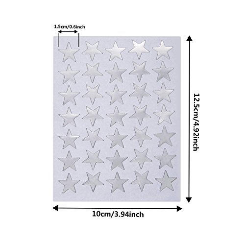 EBOOT Star Stickers 1750 Count Self-Adhesive Stickers Stars (Silver) | The Storepaperoomates Retail Market - Fast Affordable Shopping
