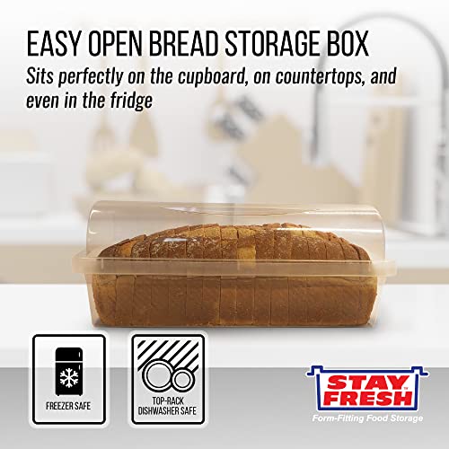 Kitchen Discovery Plastic Bread Box Container- Bread Box Plastic Storage- Plastic Bread Holder for Keeping Flavor and Freshness- Preserve Bread Up To 5 Days | The Storepaperoomates Retail Market - Fast Affordable Shopping