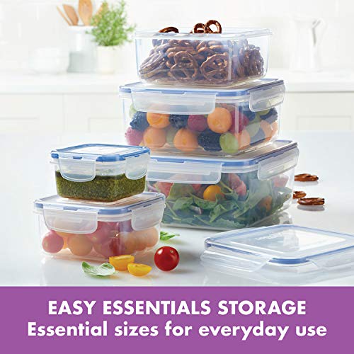 LocknLock Easy Essentials Food Storage lids/Airtight containers, BPA Free, 10 Piece – Square, Clear | The Storepaperoomates Retail Market - Fast Affordable Shopping