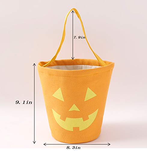 Zhenpony Halloween Trick or Treat Bag, Pumpkin Canvas Candy Tote Bucket Multipurpose Portable Collapsible Reusable Goody Bucket – Best Halloween Party Gifts | The Storepaperoomates Retail Market - Fast Affordable Shopping