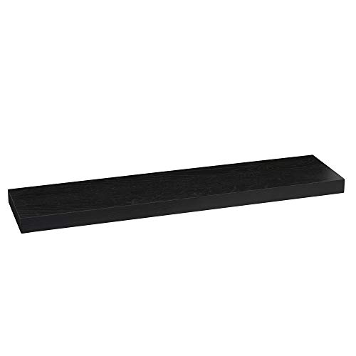 Household Essentials Black Wood Grain Floating Shelf for Wall | The Storepaperoomates Retail Market - Fast Affordable Shopping