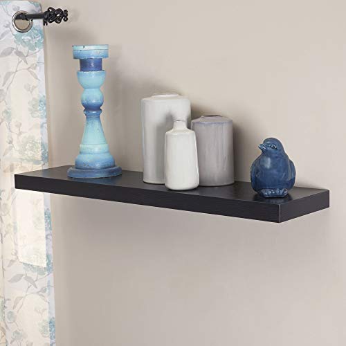 Household Essentials Black Wood Grain Floating Shelf for Wall | The Storepaperoomates Retail Market - Fast Affordable Shopping