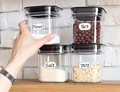 Removable Waterproof Food Labels, Write-on Kitchen Labels for POP Food Storage Containers, Jars and Home Organization, Pantry & Spice Sticker, Pack of 64 | The Storepaperoomates Retail Market - Fast Affordable Shopping