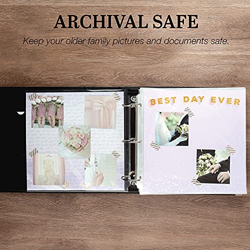 Samsill Scrapbook Refill Pages 12×12 Inches, 100 Pack, Super Heavyweight, Clear, Fits 3 Ring Scrapbook Binders and 12×12 Photo Album Refill Pages, Archival Safe, Top Loading, Acid Free, PVC Free | The Storepaperoomates Retail Market - Fast Affordable Shopping