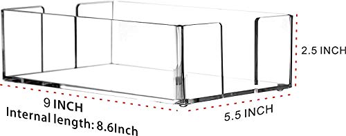 Cq acrylic Clear Napkin Holders for kitchen,Guest Towel Basket,PaperTowel Holder in Clear,Cocktail and Guest Napkin Holder,9 Inch | The Storepaperoomates Retail Market - Fast Affordable Shopping