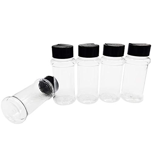 16 Pack 3.4oz/100ml Plastic Spice Bottles Set,Empty Seasoning Containers with Black Cap,Clear Reusable Containers Jars for Spice,Herbs,Powders,Glitters | The Storepaperoomates Retail Market - Fast Affordable Shopping