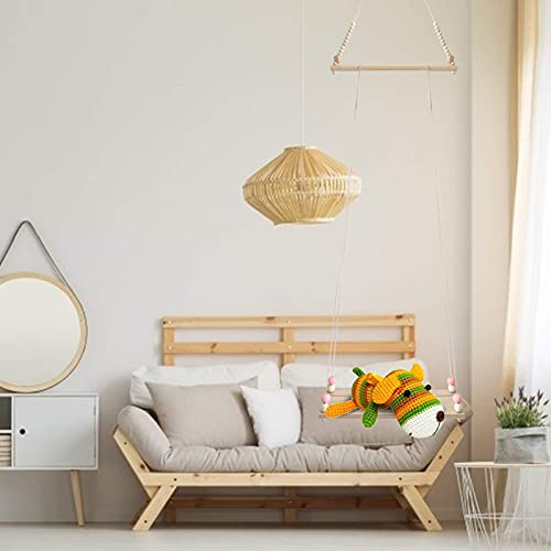 HelloCreate Wall Hanging Shelf, Wall Hanging Floating Shelf with Rope Wooden Storage Shelf Swing Shelf Home Kids Room Decor | The Storepaperoomates Retail Market - Fast Affordable Shopping