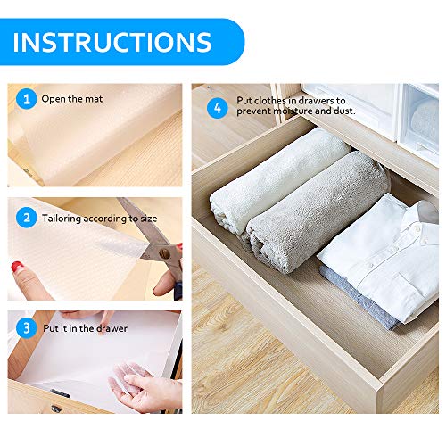 amorus Shelf Liner Draw Liner Cabinet Liner, 3 Rolls Non Adhesive Liners for Drawers Shelves Kitchen Cabinets Dresser, 17.7 x 59 inches – Clear | The Storepaperoomates Retail Market - Fast Affordable Shopping