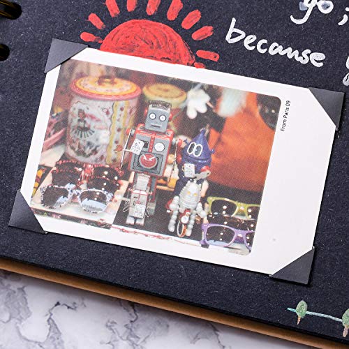 Bememo 2040 Pieces Photo Corners Self Adhesive for Scrapbook Picture Album (Black and Clear) | The Storepaperoomates Retail Market - Fast Affordable Shopping