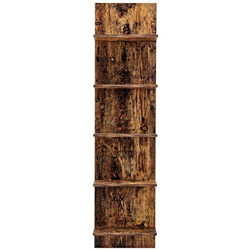 Danya B. Decorative Wall Mount Vertical Shelving Unit – Modern 5-Tier Column Shelves – Pine Grain Finish | The Storepaperoomates Retail Market - Fast Affordable Shopping
