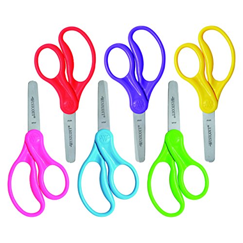 Westcott Scissors For Kids, 5’’ Blunt Safety Scissors, Assorted, 6 Pack (16454) | The Storepaperoomates Retail Market - Fast Affordable Shopping