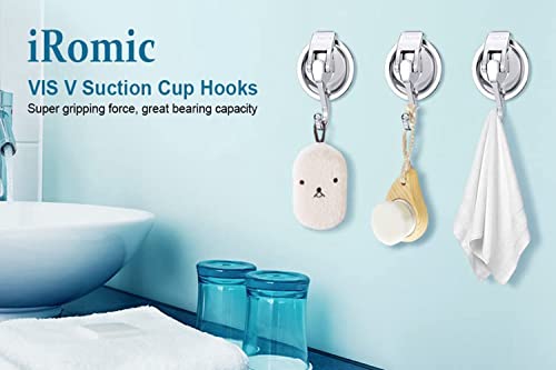 iRomic Heavy Duty Vacuum Suction Cups Hooks (4Pack) Specialized for Kitchen&Bathroom&Restroom Organization | The Storepaperoomates Retail Market - Fast Affordable Shopping