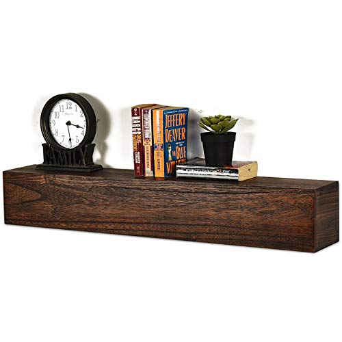 WELLAND 36 Inches Rustic Floating Shelf for Living Room, Bathroom, Bedroom & Kitchen, Solid Wood Wall Shelf (36″x6″Dx6 H) | The Storepaperoomates Retail Market - Fast Affordable Shopping
