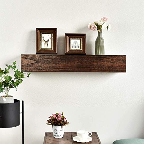 WELLAND 36 Inches Rustic Floating Shelf for Living Room, Bathroom, Bedroom & Kitchen, Solid Wood Wall Shelf (36″x6″Dx6 H) | The Storepaperoomates Retail Market - Fast Affordable Shopping