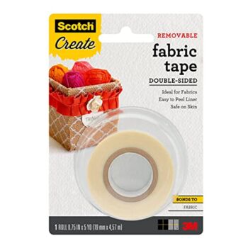 Scotch Removable Fabric Tape, 3/4 in x 180 in, 1/Pack, Removable and Double Sided (FTR-1-CFT) | The Storepaperoomates Retail Market - Fast Affordable Shopping