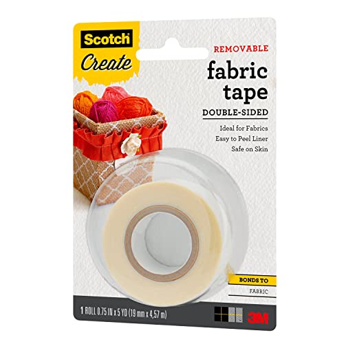 Scotch Removable Fabric Tape, 3/4 in x 180 in, 1/Pack, Removable and Double Sided (FTR-1-CFT) | The Storepaperoomates Retail Market - Fast Affordable Shopping
